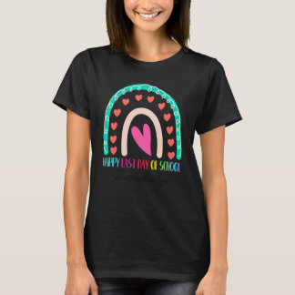 Leraren Aide Happy Last Day School Regenboog T-shirt