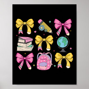 Leraren App Vrouwen Coquette Roze Strik Lintjes Po Poster