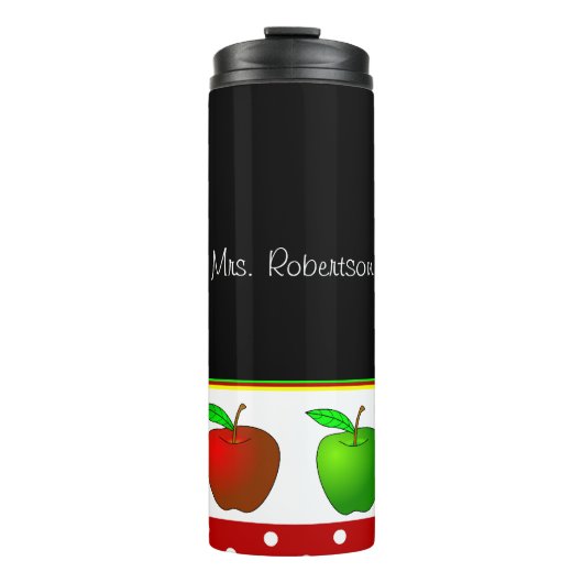 Leraren appels aangepaste thermische getumbler thermosbeker (Voorkant)