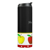 Leraren appels aangepaste thermische getumbler thermosbeker (Gedraaid links)