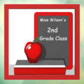 Leraren Apple Chalkboard Classroom Aangepast Raamsticker (Vel 3)