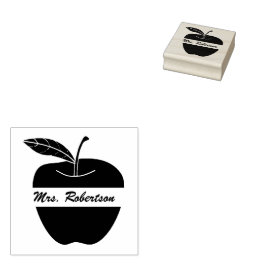 Leraren Apple Custom Rubber Stamp Rubberstempel