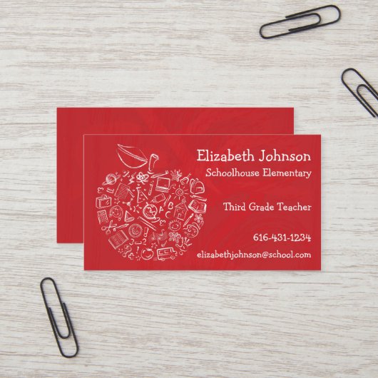 Leraren Apple Visitekaartje (Voorkant / Achterkant in situ)