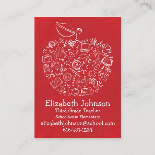 Leraren Apple Visitekaartje (Voorkant)