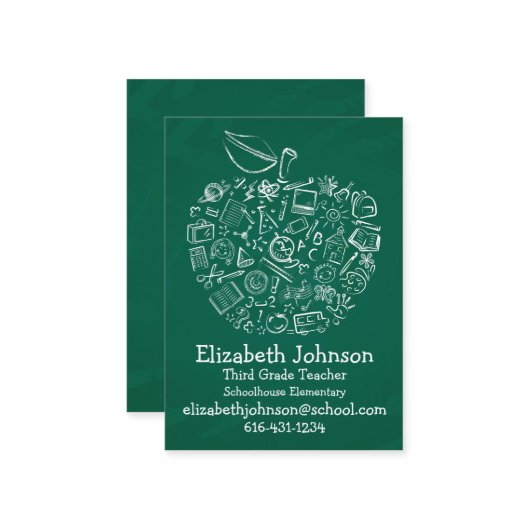 Leraren Apple Visitekaartje (Voorkant / Achterkant in situ)