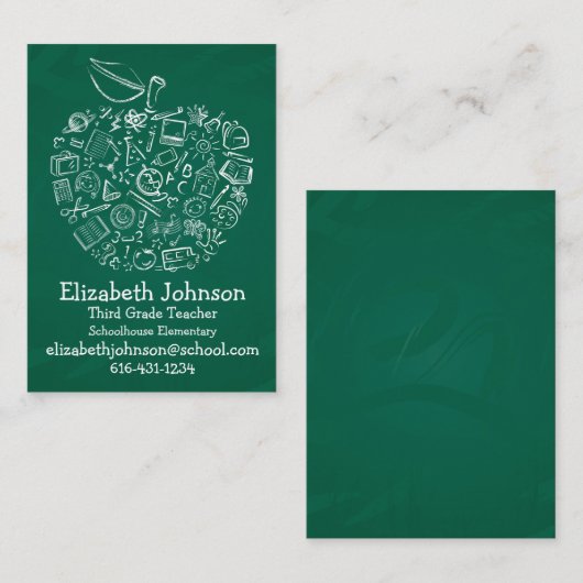 Leraren Apple Visitekaartje (Voorkant / Achterkant)