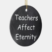 Leraren beïnvloeden het aardrijkskundechrootidee keramisch ornament (Rechts)