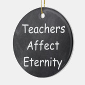 Leraren beïnvloeden het aardrijkskundechrootidee keramisch ornament (Links)