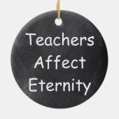 Leraren beïnvloeden het aardrijkskundechrootidee keramisch ornament (Achterkant)