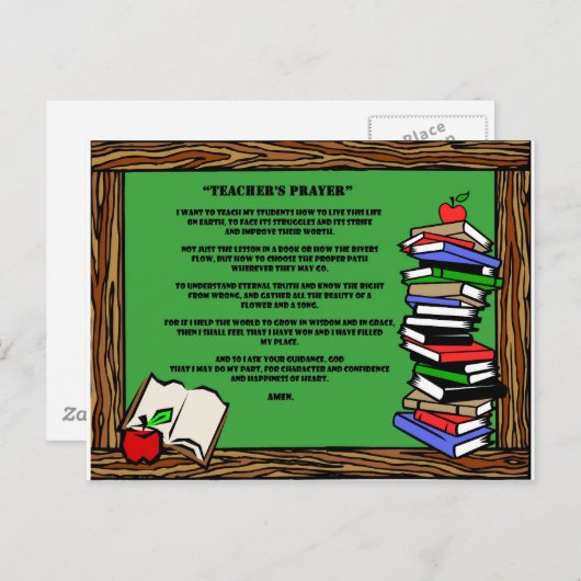 Leraren bidden briefkaart (Voorkant / Achterkant)