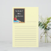 Leraren Blackboard-Briefpapier Briefpapier (Staand voorkant)