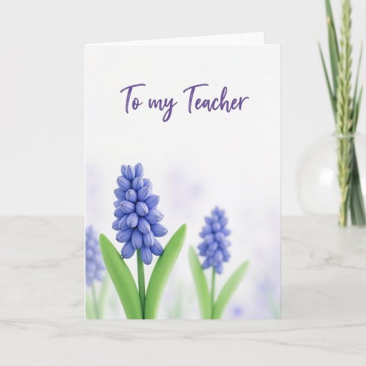 Leraren Bloemstuk Kaart (Voorkant)