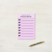 Leraren bureau paarse notitie PERSONALIZE Post-it® Notes (Op bureau)