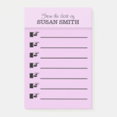 Leraren bureau paarse notitie PERSONALIZE Post-it® Notes (Voorkant)