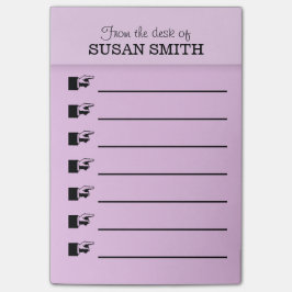 Leraren bureau paarse notitie PERSONALIZE Post-it® Notes