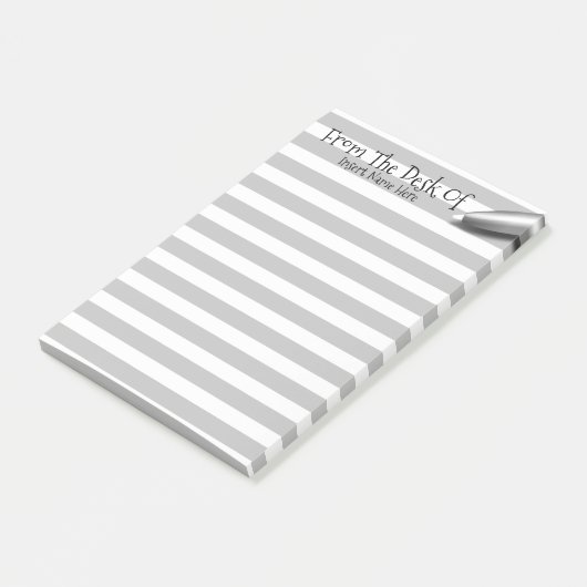 Leraren bureau pen naam gevoerd grijs post-it® notes (Schuin)