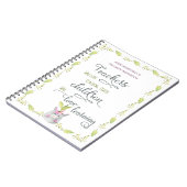 Leraren Citaat Cute Unicorn Plant Pot Personeelsfo Notitieboek (Linkerzijde)