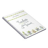 Leraren Citeren Pot met Cute Dier Plant Notitieboek (Rechterzijde)