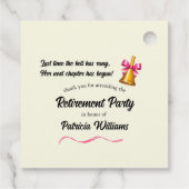 Leraren Classic School Bell Pensioenfeest Bedankjes Labels (Achterkant)