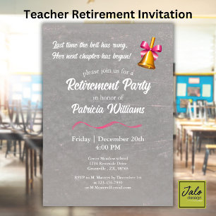 Leraren Classic School Bell Pensioenfeest Kaart