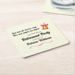 Leraren Classic School Bell Pensioenfeest Kartonnen Onderzetters