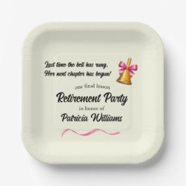 Leraren Classic School Bell Pensioenfeest Papieren Bordje