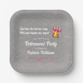 Leraren Classic School Bell Pensioenfeest Papieren Bordje