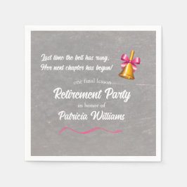 Leraren Classic School Bell Pensioenfeest Servet