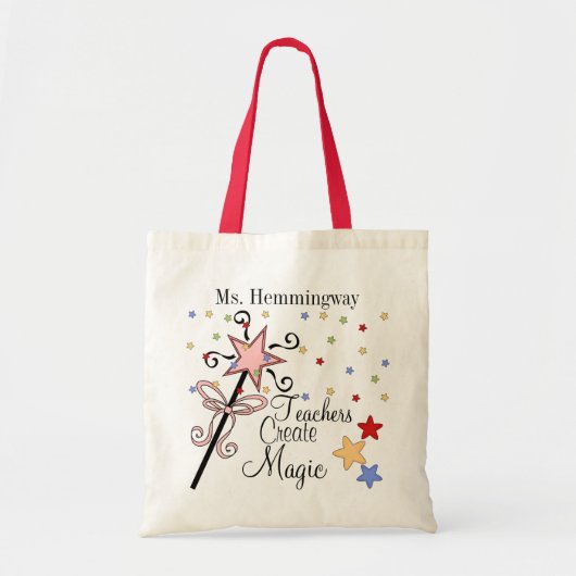 Leraren Creëer Magic Herzien Tote Bag (Voorkant)