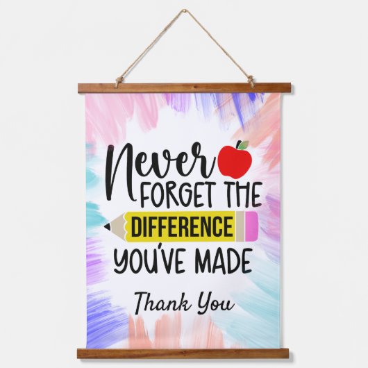 Leraren Dank je Hangend Wandkleed (Voorkant)