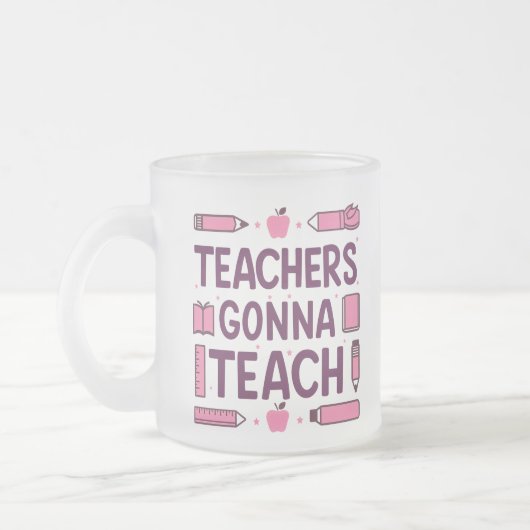 Leraren die les geven matglas koffiemok (Links)