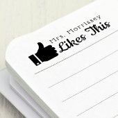 Leraren duimen op en dat is hetzelfde  zelfinktende stempel