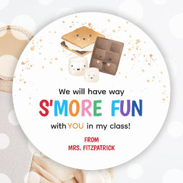 leraren eerste dag van de school smores Sticker