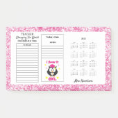 Leraren Funny Owl Desk Calendar Memo Post-it® Notes (Voorkant)