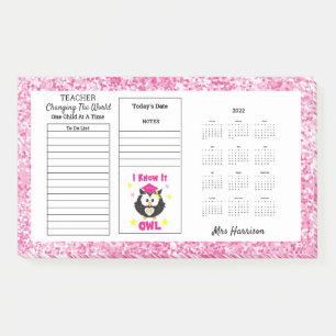 Leraren Funny Owl Desk Calendar Memo Post-it® Notes