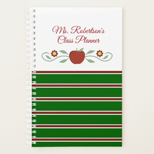 Leraren gepersonaliseerde dagelijkse planner (Voorkant)