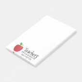 Leraren gezegden eenmalig plant van rode appel post-it® notes (Schuin)