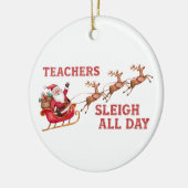 Leraren glijden de hele dag keramisch ornament (Links)