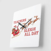 Leraren glijden de hele dag vierkante klok (Hoek)
