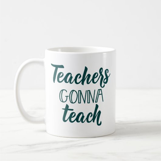 Leraren Gonna Teach Koffiemok (Links)