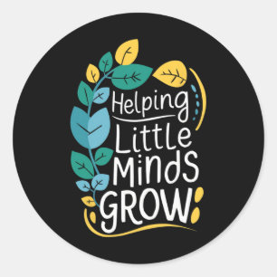 Leraren Graphic T-shirt Helpende Kleine Geesten Gr Ronde Sticker
