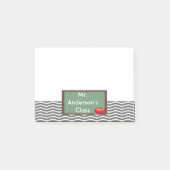 Leraren Gray Chevron Chalkboard Post-it® notes (Voorkant)