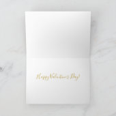Leraren Happy Valentine's Day quote Gold script Feestdagen Kaart (Binnen)