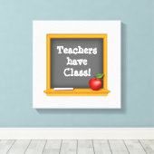 Leraren hebben Klasse: Canvas Afdruk (Insitu (Houten vloer))