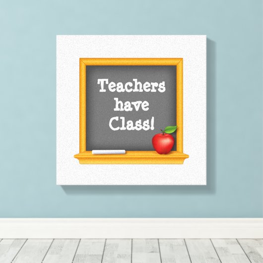 Leraren hebben Klasse: Canvas Afdruk (Insitu (Houten vloer))