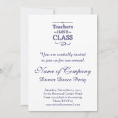 Leraren hebben les blauw en wit kaart (Voorkant)