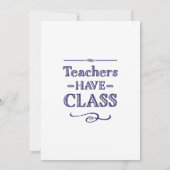 Leraren hebben les blauw en wit kaart (Achterkant)