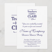 Leraren hebben les blauw en wit kaart (Voorkant / Achterkant)