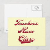 Leraren hebben roodhemden en cadeautjes van klasse briefkaart (Voorkant / Achterkant)