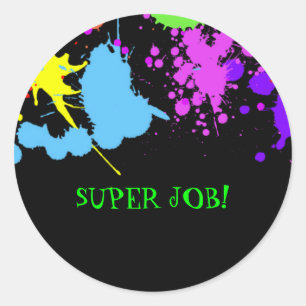 Leraren Helder Neon Op Maat Ronde Sticker